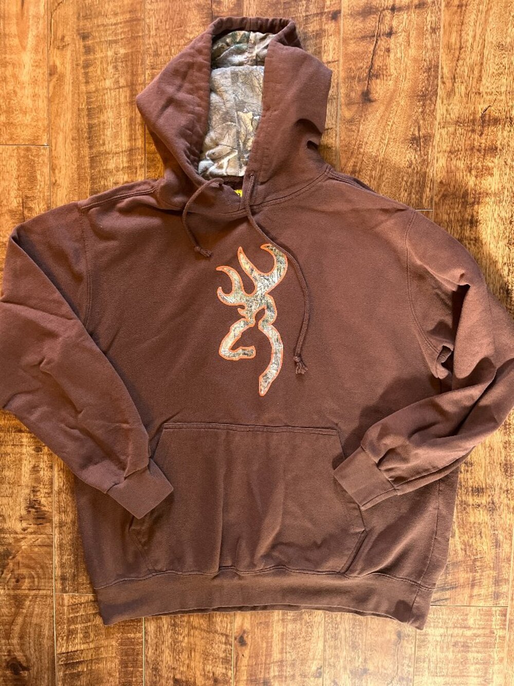 Browning Camo Hoodie Brown Size Large